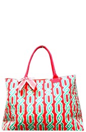 Large Quilted Tote Bag-GUA3907/CORAL